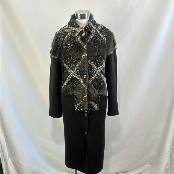 NWT Carlisle Brown With Faux Fur Trim Coat - Picture 1 of 7
